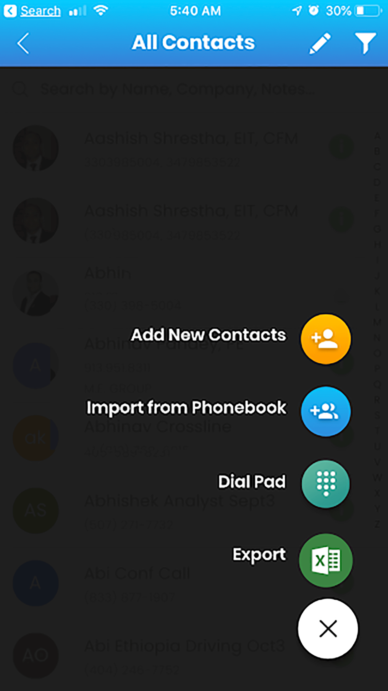 Simple Prospect App Screenshot