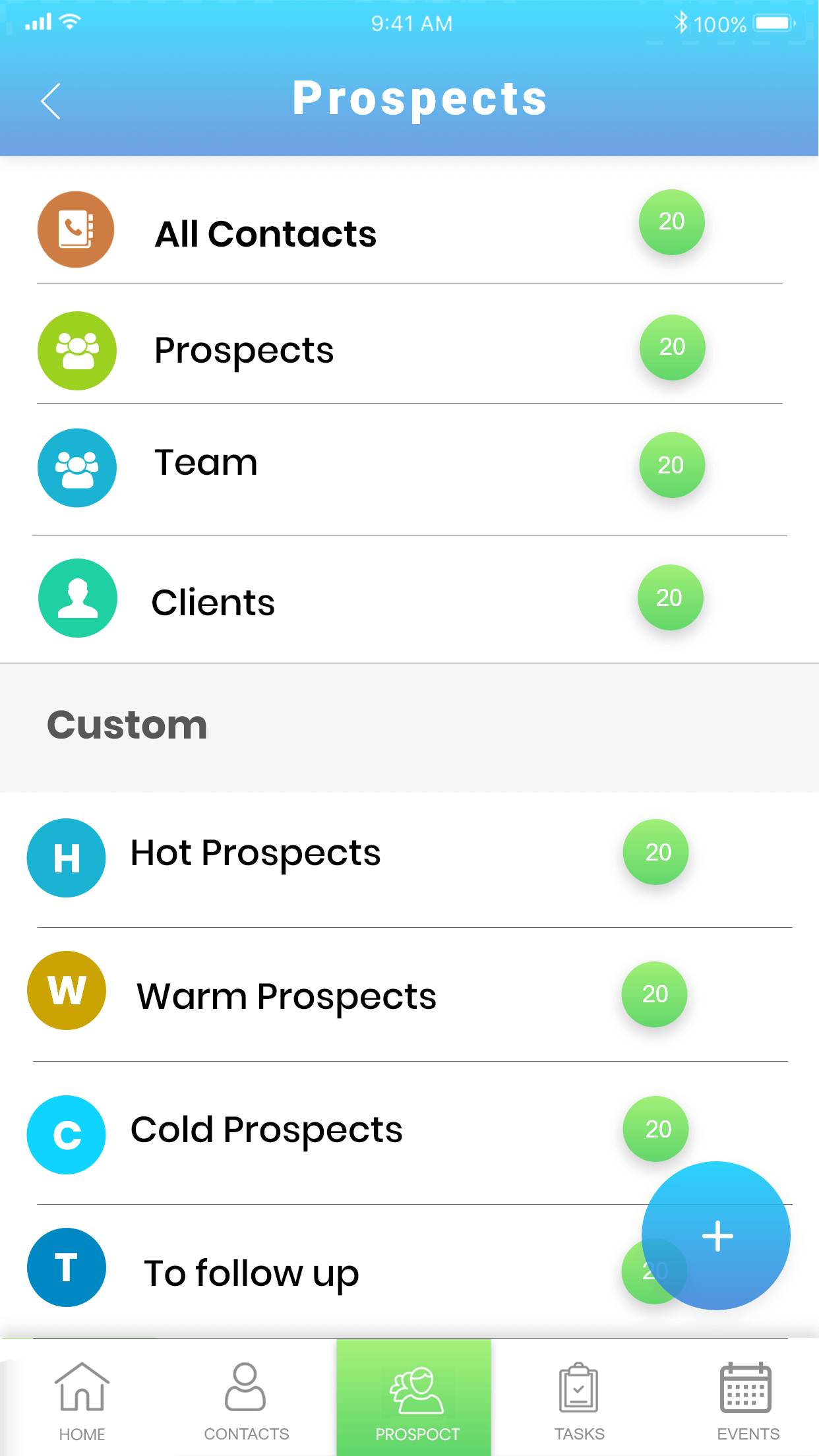 Simple Prospect App Screenshot